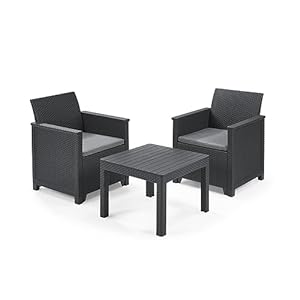Keter Emma Balcony Set, tuinmeubelen grafiet