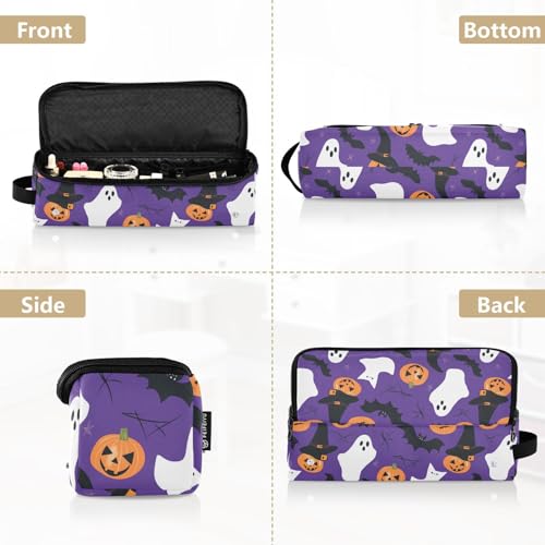 Bolso de viaje resistente al calor para herramientas de cabello Hats Bats Pumpkin Marble, organizador portátil para planchas, rizadores y accesorios de cuidado capilar miniatura 5