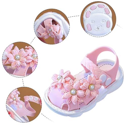 IWIHMIV Baby Girls Sandals Comfortable Soft Sole Sandals Outdoor Toddler Girls Summer Flat Non Slip Water Shoes3