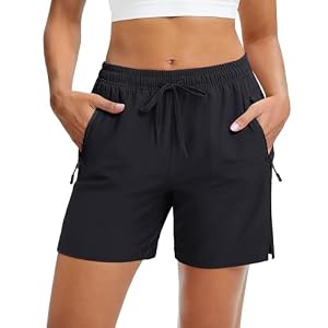 MAGCOMSEN Women’s 5″ Hiking Shorts UPF 50+ Quick Dry Lightweight Athletic Running Golf Summer Casual Shorts with Pockets