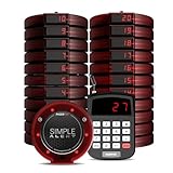 Long Range Pager Pagertec Slimbar Paging 1.5 Paging System, Bar Coaster Style System,Red LED Lights (Set of 20)