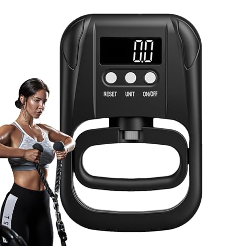 Elektronischer Handgrifftester – Digitaler Dynamometer, einstellbarer Kraftmesser, 120 kg, präzise Kraftanalyse, langlebiges Design, Training, Sport, Athleten, Erwachsene (schwarz)