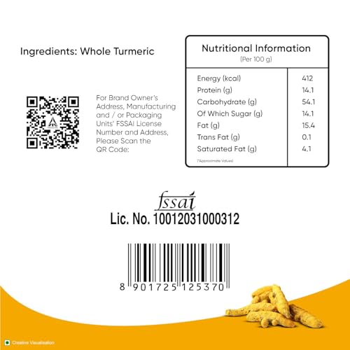 Image of Aashirvaad Turmeric Powder, 500g, Natural Golden Turmeric Powder with No Added Flavours and Colours (Pack of 2)