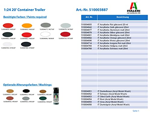 Italeri 3887 - Tecnokar 20' Trailer Model Kit