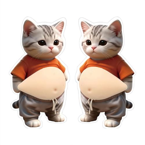 3D Shiba Inu Hundebauch-Aufkleber, süßes Kätzchen mit orangefarbenem Outfit mit rosa Bauch-Aufklebern, superweiches Silikon, Anti-Kollisions-Tierschutzaufkleber für Handy, Auto, Stressabbau