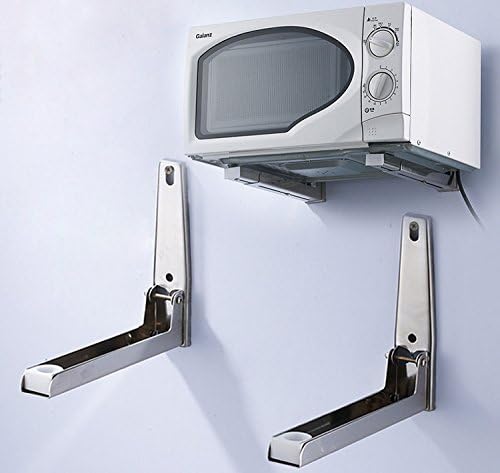 New Foldable 304 Stainless Steel Stretch Shelf Holder Rack for Microwave Oven Wall Mount Bracket