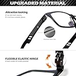 ANYLUV Blue Light Blocking Glasses Men Computer Gaming Glasses Lightweight Al-Mg Metal Anti Eyestrain Eye Protection - Image 3
