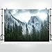 dnldliq 7x5ft Misty Forest Mountain Backdrop Nature Scenery Pine Trees Forest Outdoor Hiking Camping Photography Background Foggy Woodland Landscape Travel Adventure Party Banner Photo Booth Props