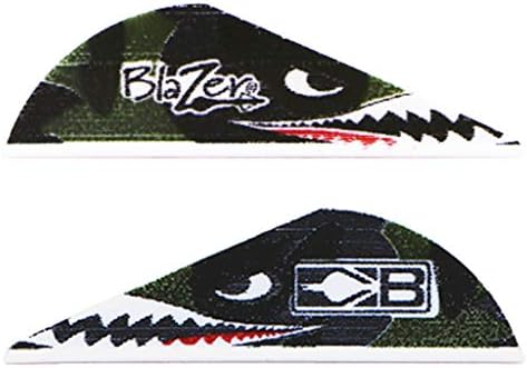 Bohning True Color 2" Blazer Vanes Flying Tiger Shark = Blazer Vane, 36pk, Black