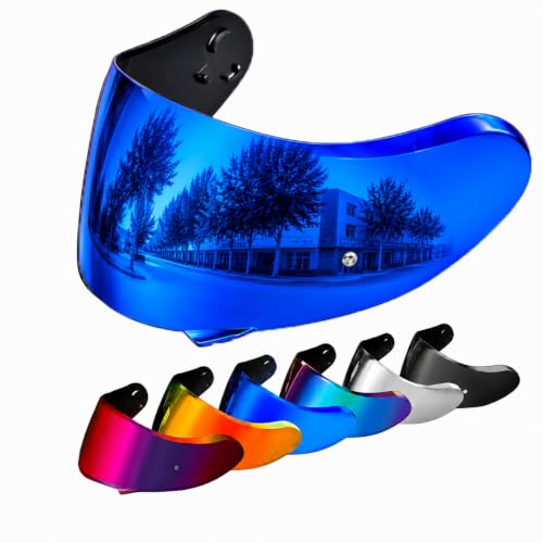 Image of PSLER Shatterproof Motorcycle Helmet Visor for Neotec 2 CNS-3,Deep Blue | Impact-Resistant ,UV400 Protection, Motorcycle Tinted Face Shield for Neotec 2 CNS-3,Visor Replacement