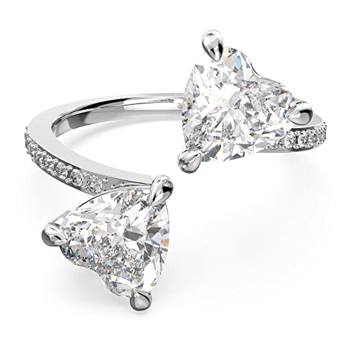 Swarovski Anello Attract Soul, Cuore, Bianco, Placcato rodio