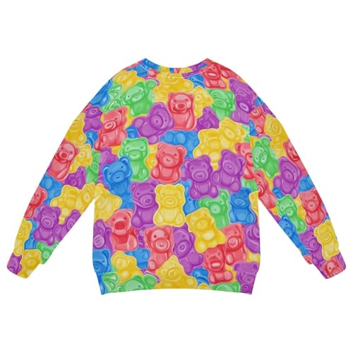 JUNZAN Colorful Sweet Jelly Bears Little Kids Hoodie Sweatshirt Crewneck Kids Hoodies Boys Sports 4T2