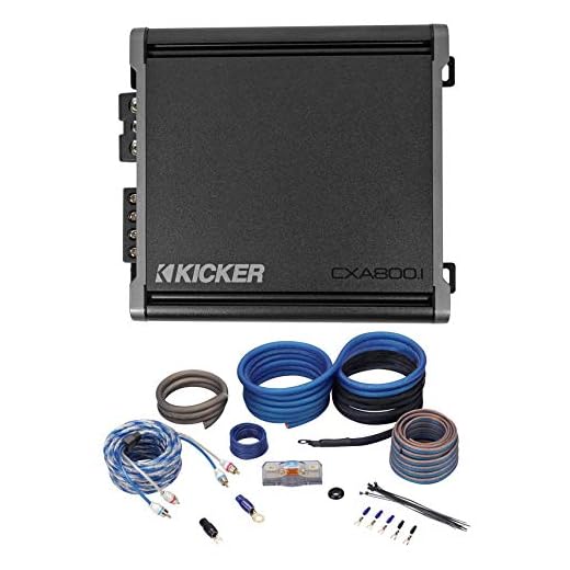 KICKER 46CXA8001 CXA800.1 800 Watt Mono Class D Car Audio Amplifier+Amp Kit