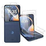 HeeYeal Verre Trempé + Film TPU Flexible pour Motorola Razr 60 5G, [2 + 2 Pièces] 9H Dureté Protection D'écran à Couverture, HD Film en Verre Trempé pour Motorola Razr 60 5G