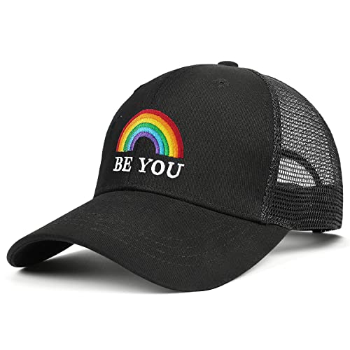 Image of Pride Hat Rainbow Caps LGBT Baseball Cap Pride Accessories Gay Stuff for Men Women