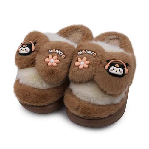 Image of VRITRAZ Women's Comfort Slip On Closed Toe Warm Winter House Clog Indoor Slipper with Cute Print and Degins