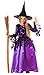 Produktbild Magicoo Fledermaus Hexenkostüm Kinder Mädchen lila schwarz & Hexenhut - schickes Halloween Kostüm Hexe Kind, Gr. 110-152 (134/140)