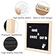 Filz Brief Board 25x25cm Holz Letter Board mit 460 Buchstaben Zahlen und Symbole für Memoboard Hängen in der Familie Küche Büro Hochzeit, Schwarz