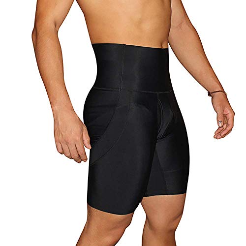 KOCLES Men High-Waist Compression Short Tummy Control Underwear for Cycling, Running, Gym, Basketball