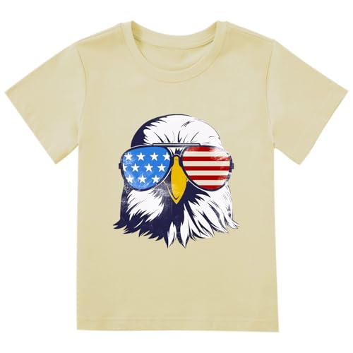 Image of Boys Girls Fourth of July Shirt Toddler Patriotic 4th of July Clothes for Kids 1-7 Years
