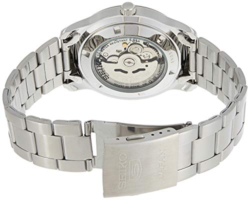 Seiko 5 Automatische witte wijzerplaat zilver roestvrij staal herenhorloge SNKP15K1 - Afbeelding 4