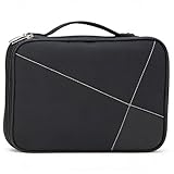 BGTREND Electronics Travel Organizer, Oxford Cable Bag with Strap, Large Tech Organizer Case, Black