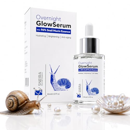 Snail Mucin 96% Face Serum 30ml | Korean Glass Skin Serum with Ni...