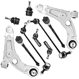 Rockplanet Front Suspension Control Arm Kit Compatible with 2014-2018 Jeep Cherokee FWD Lower Control Arm with Ball Joint, Outer and Inner Tie Rod Ends, Sway Bar Links