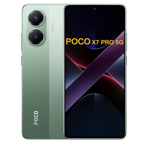 Xiaomi Poco X7 Pro 5G Smartphone, 256 GB, 12 GB de RAM, 6,67 pulgadas, pantalla AMOLED CrystalRes 1,5 K, 120 Hz, batería de 6000 mAh, verde, verde