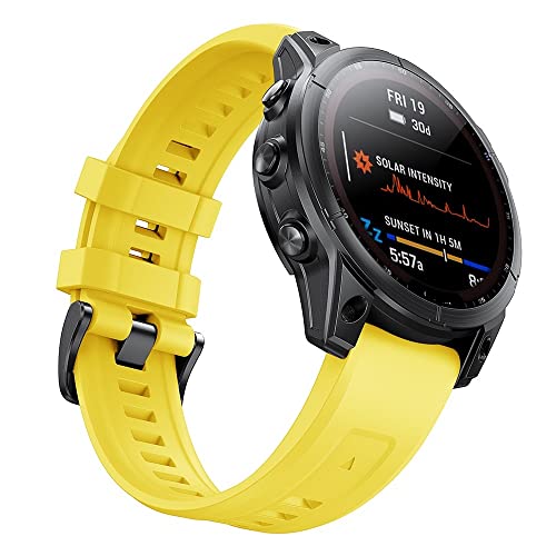 Correa de silicona resistente de 26mm ágata con ajuste Quickfit para Garmin Fenix 7X 3