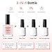 Nailshion Ridge Filler Base Coat 3-in-1 Nail Strengthener Growth for Damaged Uneven Nails & Ridges, Nourish VE & Protein-Fortifying Leveling Base for Smooth, Flawless Polish | Vegan Cruelty Free
