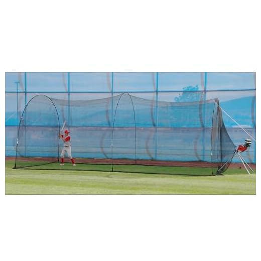 HEATER SPORTS PowerAlley Baseball and Softball Batting Cage Net and Frame, With Built In Pitching Machine Harness For Safety (Machine NOT Included)