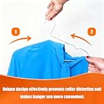 15-Inch Metal Clothes Hangers for Women, Pack of 10 | Slim Black Stainless Steel Hangers | Space-Saving & Non-Slip for Blouses, Sweaters, Dresses | 38cm - Image 3