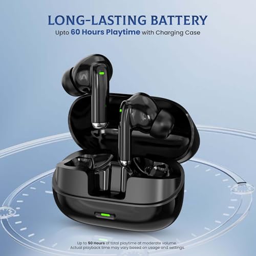 Image of AROMA TWS17 Edge - V5.4 Upto 60Hr Playtime*, ENC, Dual Paring, Fast Charging, Heavy Bass Bluetooth