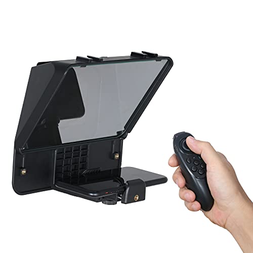 Image of Andoer A10 Portable Smartphone DSLR Camera Teleprompter Prompter with Phone Holder Remote Control for Video Recording Live Streaming Interview Stage Presentation Speech