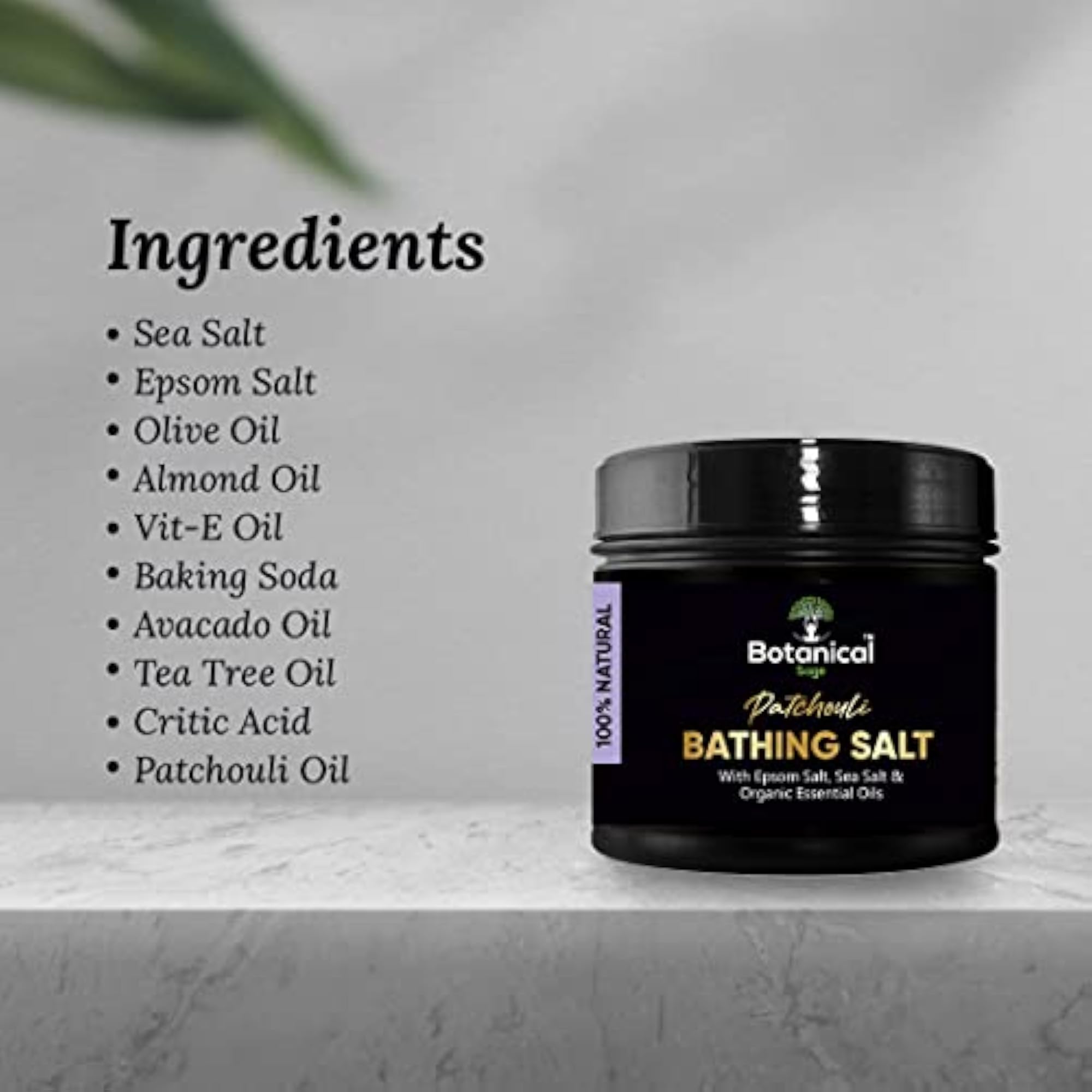 Botanical Sage-Patchouli Bathing Salt, 1Kg