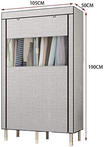 Armario portátil de tela no tejida con ventana transparente para ropa de dormitorio 2