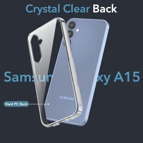 Image of DIZORO Compatible with Samsung Galaxy A15 5G Back Cover Case Clear,[ Anti Yellow ][Military Grade Protection] Hard PC Back Cover Transparent