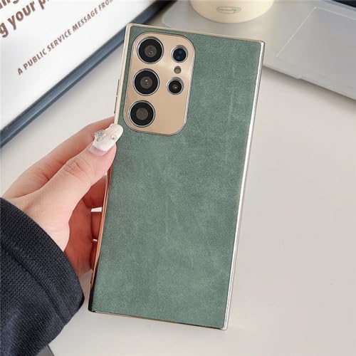 Protection caméra pour Samsung S23 Plus coque antichoc en tissu mat doux et antichoc vert 5G