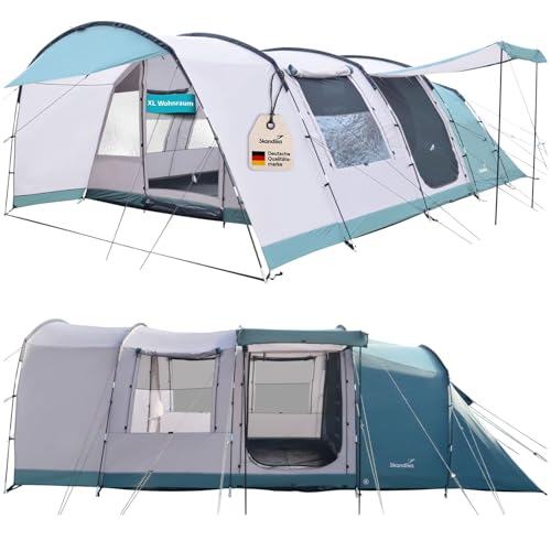 Skandika Tunnelzelt Hafslo 6 XL Sleeper Protect | Campingzelt für 6...