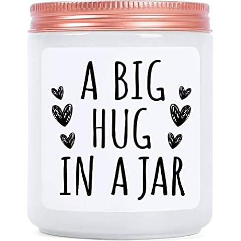 Feel Better Get Well Soon Gifts for Women, Thinking of You Gifts for Women Unique Cheer Up Present for Mother Sister Men Best Friend Personalized Lavender Candle Presents for Birthday(White) Cover