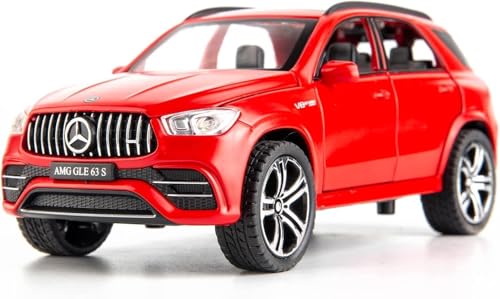 Image of 1:32 AMG GLE 63 S Scale Alloy Metal Pull Back Die-Cast Car Toy with Sound & Light Mini Auto Model for Kids Durable Metal Body Realistic Design Gift for Boys & Collectors (Red)