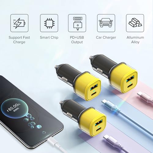Image of Stellar Drive Fast Car Charger with Dual Output | Max output-130W | Dual Port USB-A 100W + Type-C PD 30W | Smart Safety Chip | Compatible with All Smartphones, iPad, Tablets, MacBooks - XC-36