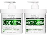 Advanced Clinicals Aloe Vera Lotion Skin Care Relief | Vitamin E Infused Hyaluronic Acid Moisturizer & Vitamin C Body Lotion For Women & Men Helps Improve Look Of Extremely Dry Skin, 16 Ounce, 2-Pack