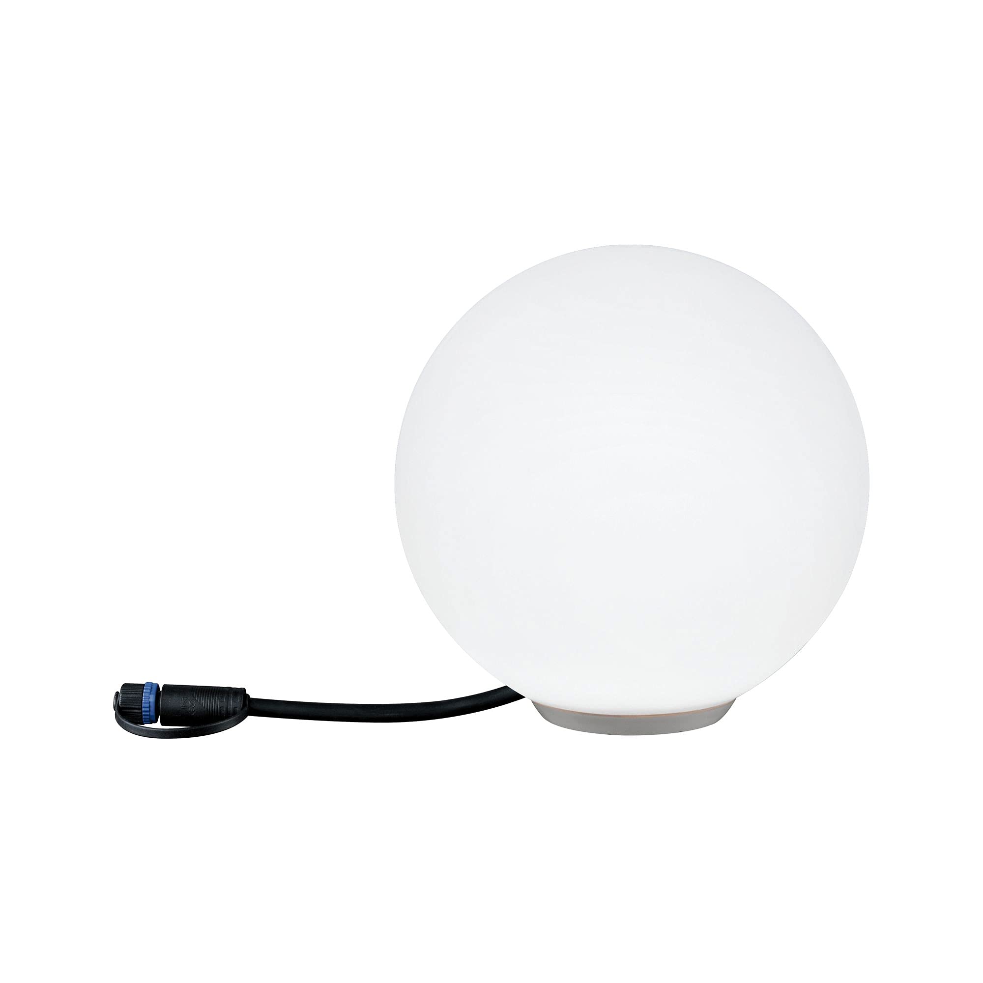 Paulmann 94269 Plug & Shine LED apparecchio per esterni ZigBee Globe RGBW incl. 1 oggetto luminoso dimmerabile da 2,8 Watt IP67 bianco illuminazione da giardino plastica bianco caldo 3000 K