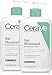 CeraVe Schiuma Detergente, Per Viso e Corpo, Per Pelli da Normali a Grasse, Azione Seboregolatrice, Pelle Detersa e Idratata, Con Niacinamide e 3 Ceramidi Essenziali, 2 x 473 ml