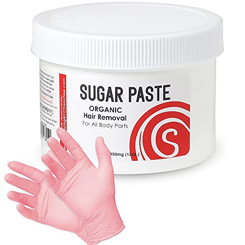 Sugaring Paste Package - 12oz Sugaring Paste for sensetive Skin and Set of Gloves (4 Pieces)