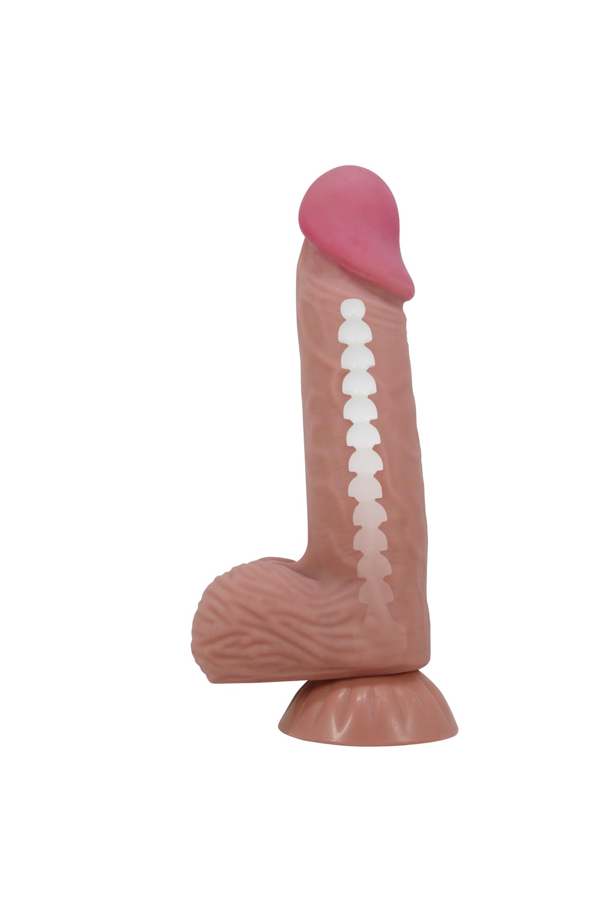 26 CM Kayan Cilt Serisi Kıkırdaklı Gerçekçi Dildo Damarlı Penis