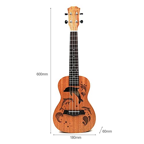WHYSFX 21 Pouces SAPELE UKULLEE Guitare Col MAAHOGANY Tuning Fine PEG 4 String Bois en Bois Ukulele (Size : 21 inches) - Les Beatles, Paul McCartney, John Lennon, RIngo Starr, George Harrison WHYSFX 21 Pouces SAPELE UKULLEE Guitare Col MAAHOGANY Tuning Fine PEG 4 String Bois en Bois Ukulele (Size : 21 inches) – Image 5