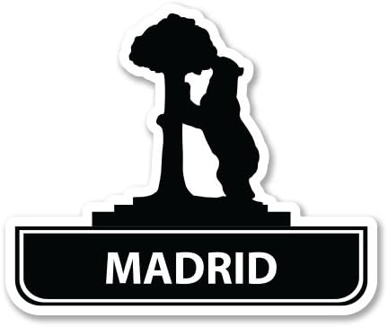 AK Wall Art Madrid - Adhesivo de vinilo para ventana de coche, tamaño seleccionado